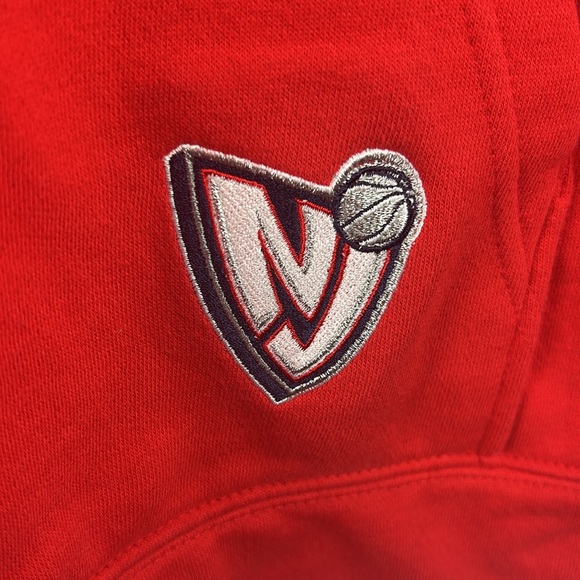 Perfect Vintage Y2K Nets Nike hoodie red embroidered sweatshirt large - Picture 3 of 7